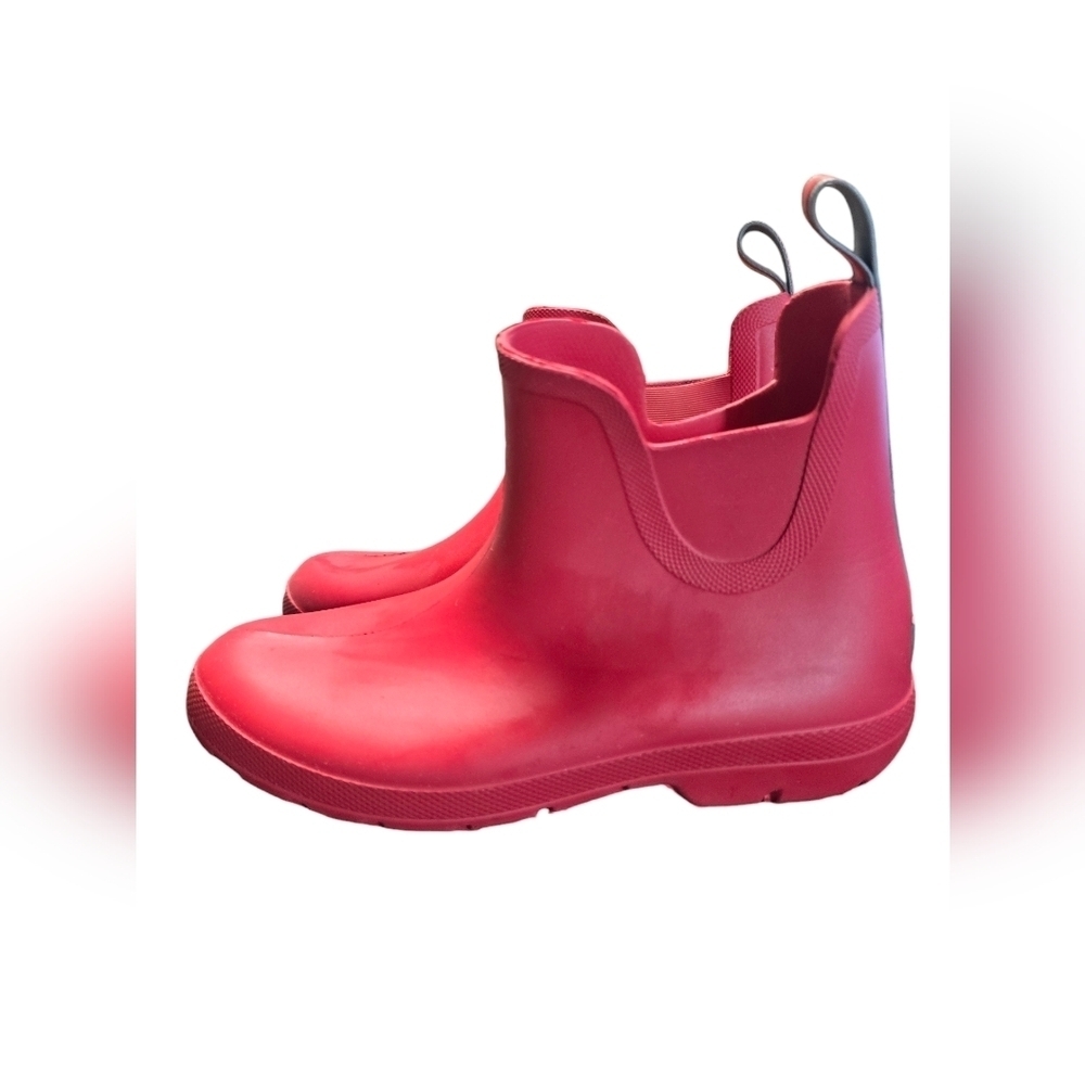 Totes Chelsea Ankle Rain Boot Lightweight Waterproof Anti-Microbial 8 Red Womens - Picture 5 of 7